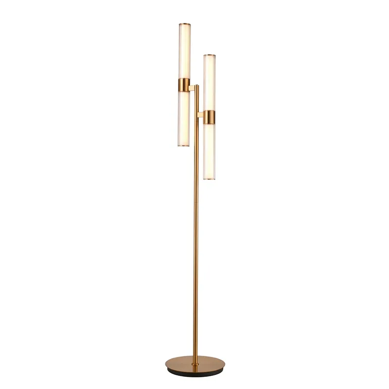 Lámpara de pie Torchiere regulable de 2 luces